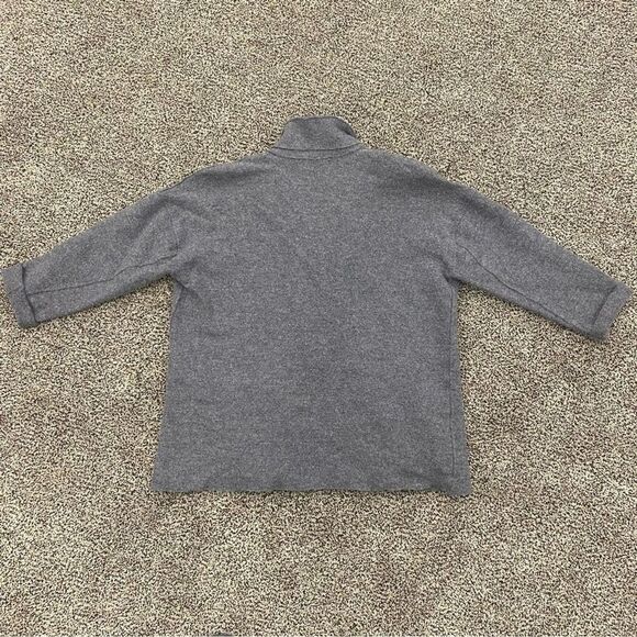 EILEEN FISHER XL Gray Merino Wool One-Button Slouchy Sweater Blazer Notch Collar - Picture 16 of 16